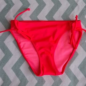 Hot pink side tie bikini bottoms XS